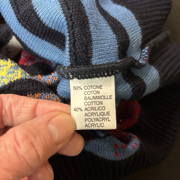 Vintage Riscatto Multicolor Knit Sweater Made In Italy Size M Cotton AndAcrylic - Picture 4 of 9